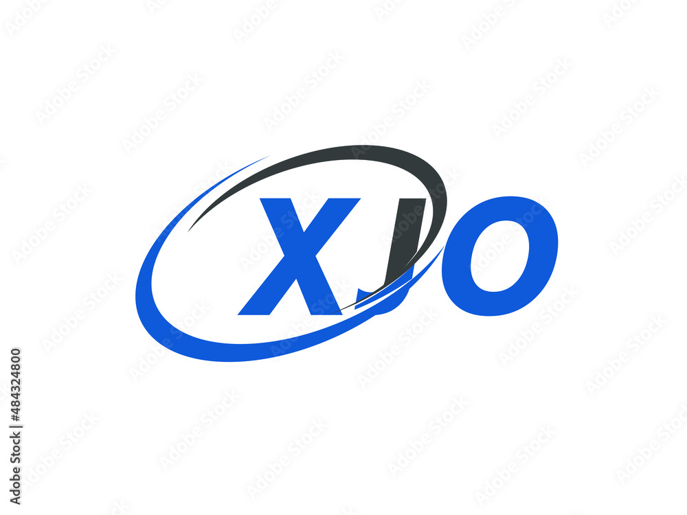 XJO letter creative modern elegant swoosh logo design XJO letter creative modern elegant swoosh logo design