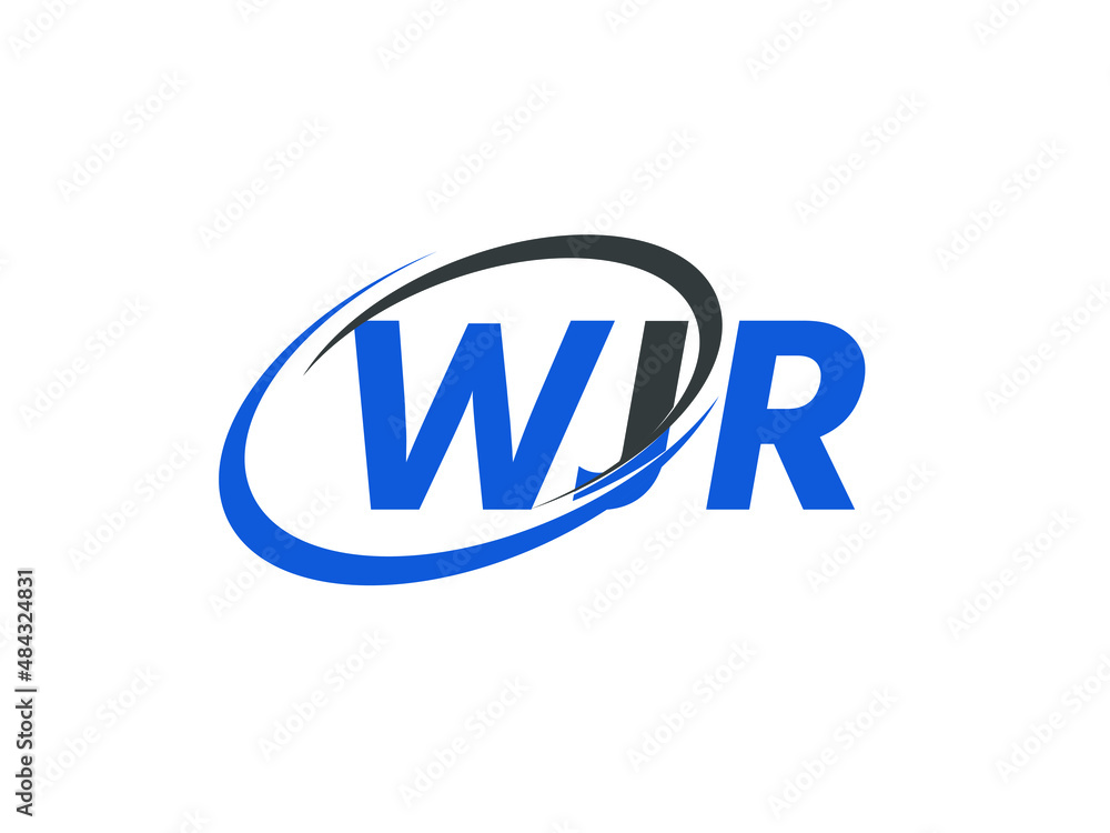 WJR letter creative modern elegant swoosh logo design WJR letter creative modern elegant swoosh logo design