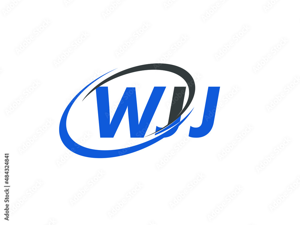 WJJ letter creative modern elegant swoosh logo design WJJ letter creative modern elegant swoosh logo design