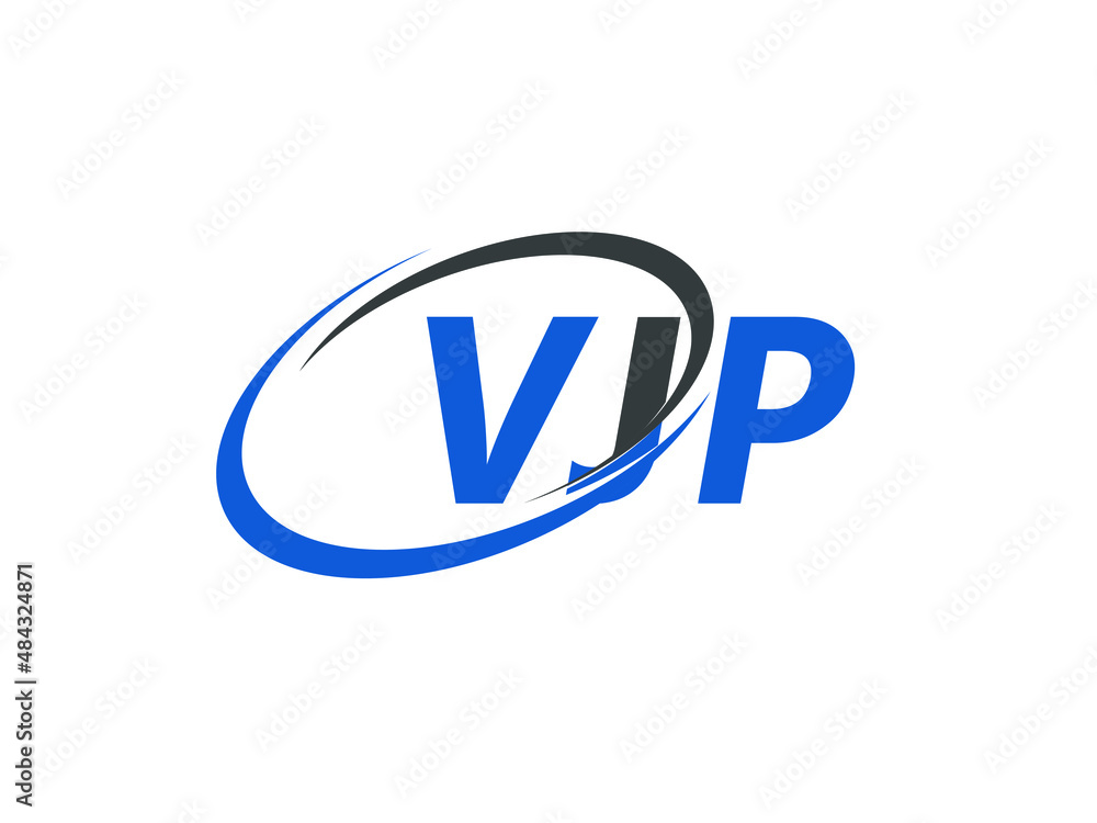 VJP letter creative modern elegant swoosh logo design VJP letter creative modern elegant swoosh logo design