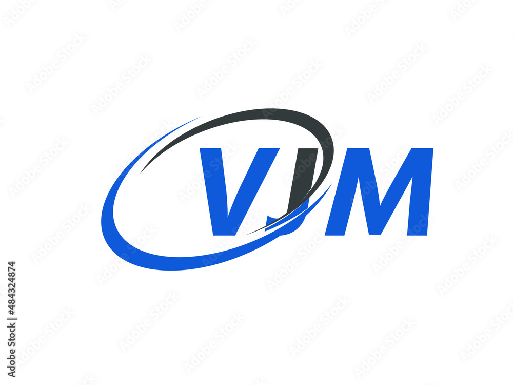 VJM letter creative modern elegant swoosh logo design VJM letter creative modern elegant swoosh logo design