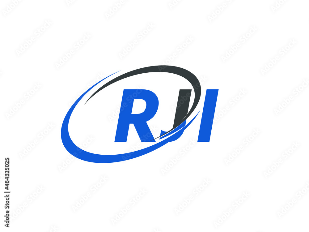 RJI letter creative modern elegant swoosh logo design RJI letter creative modern elegant swoosh logo design