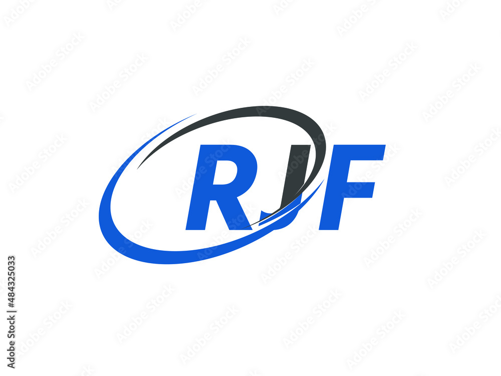 RJF letter creative modern elegant swoosh logo design RJF letter creative modern elegant swoosh logo design