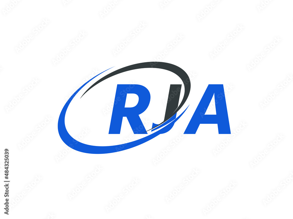 RJA letter creative modern elegant swoosh logo design RJA letter creative modern elegant swoosh logo design