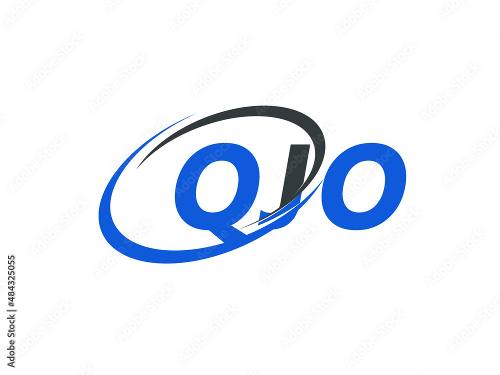 QJO letter creative modern elegant swoosh logo design QJO letter creative modern elegant swoosh logo design
