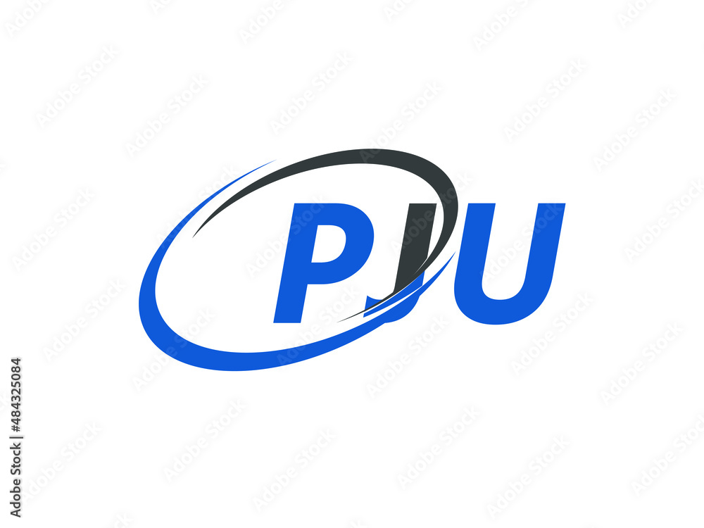 PJU letter creative modern elegant swoosh logo design PJU letter creative modern elegant swoosh logo design