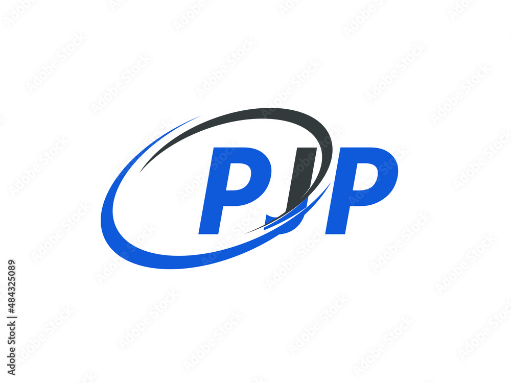 PJP letter creative modern elegant swoosh logo design PJP letter creative modern elegant swoosh logo design