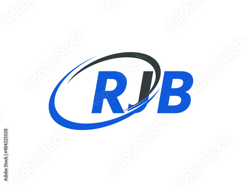 RJB letter creative modern elegant swoosh logo design