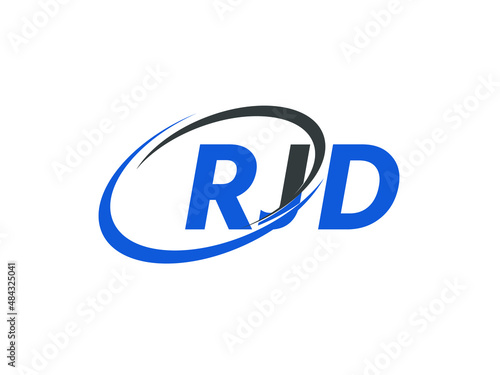 RJD letter creative modern elegant swoosh logo design
