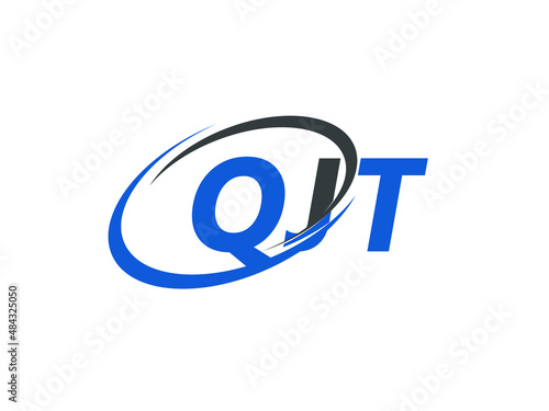 QJT letter creative modern elegant swoosh logo design