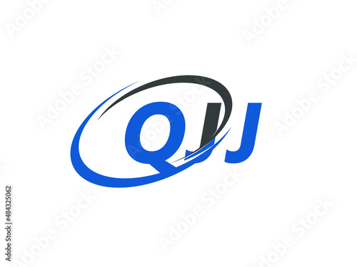 QJJ letter creative modern elegant swoosh logo design