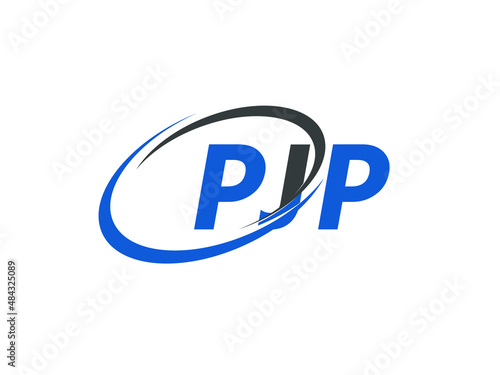 PJP letter creative modern elegant swoosh logo design