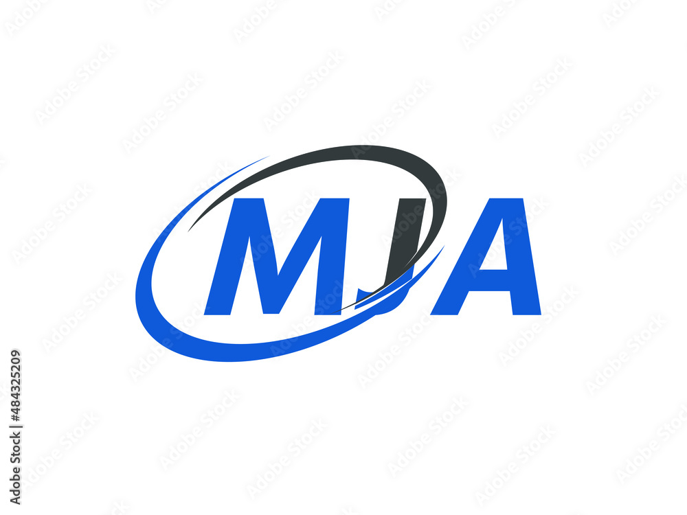 MJA letter creative modern elegant swoosh logo design MJA letter creative modern elegant swoosh logo design
