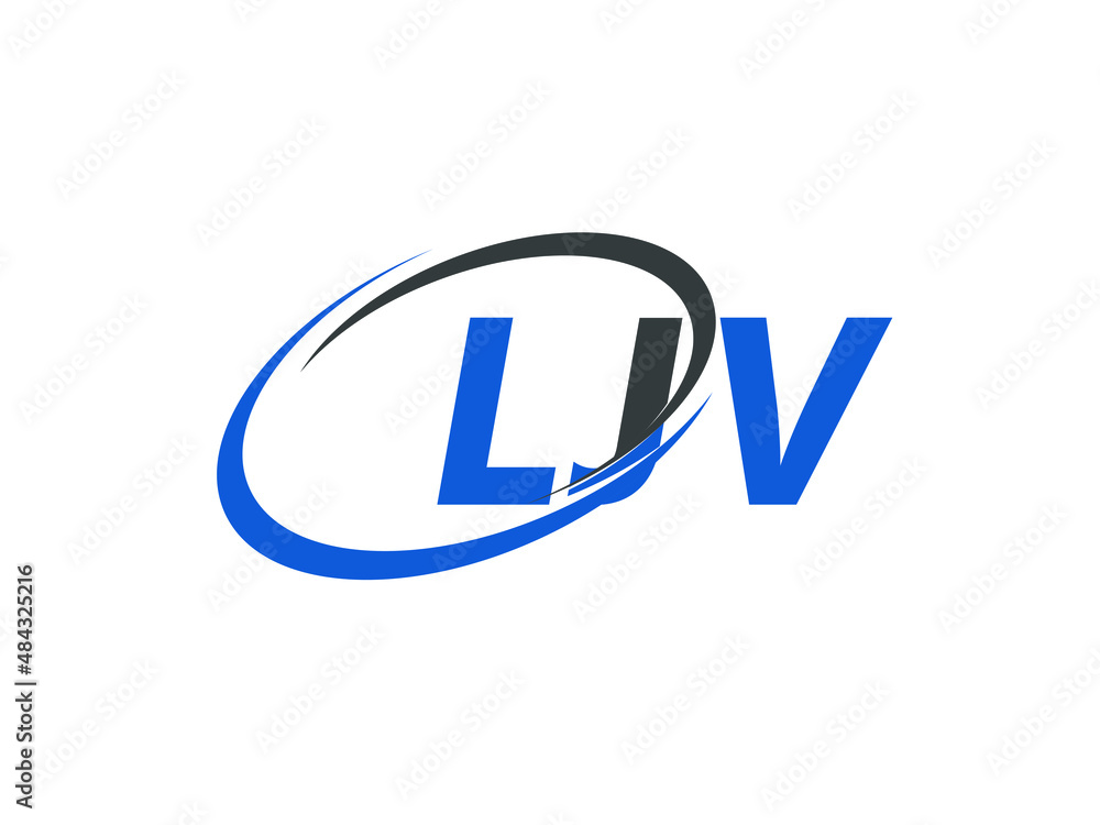 LJV letter creative modern elegant swoosh logo design LJV letter creative modern elegant swoosh logo design