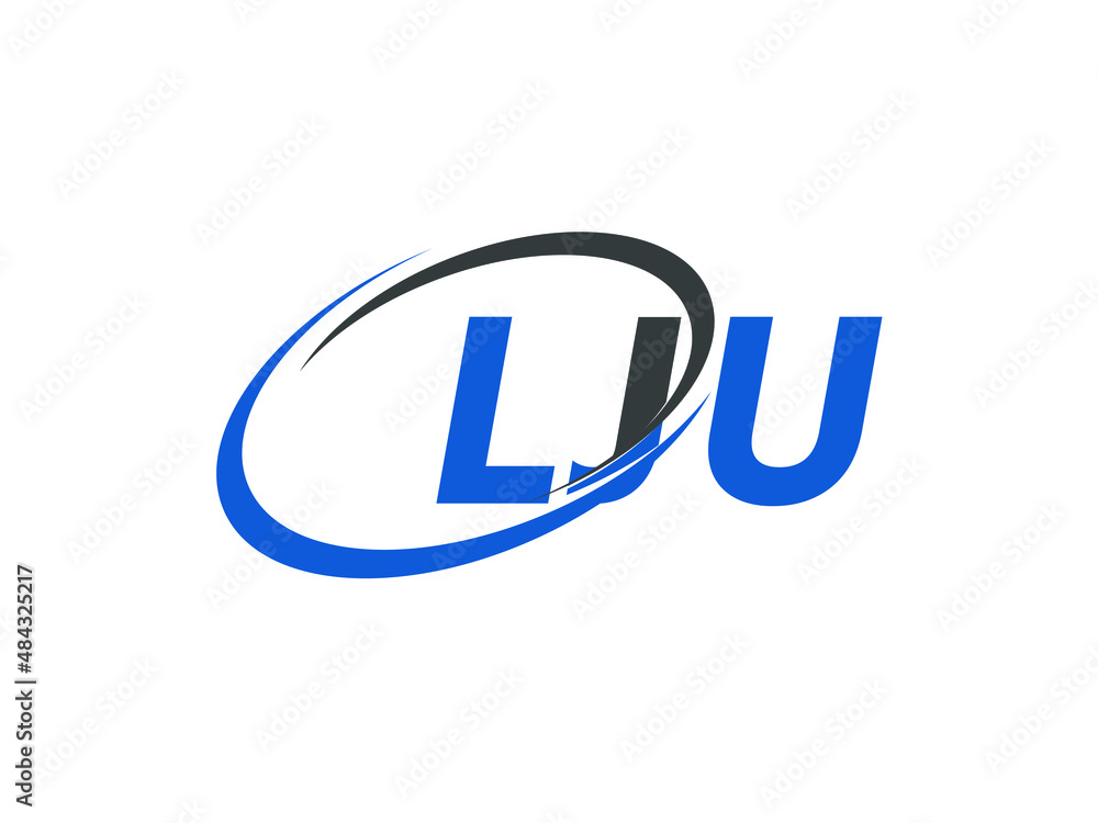 LJU letter creative modern elegant swoosh logo design LJU letter creative modern elegant swoosh logo design