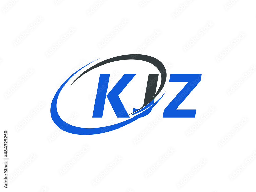 KJZ letter creative modern elegant swoosh logo design KJZ letter creative modern elegant swoosh logo design