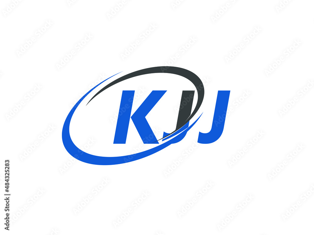 KJJ letter creative modern elegant swoosh logo design KJJ letter creative modern elegant swoosh logo design
