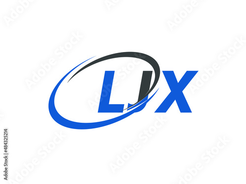 LJX letter creative modern elegant swoosh logo design