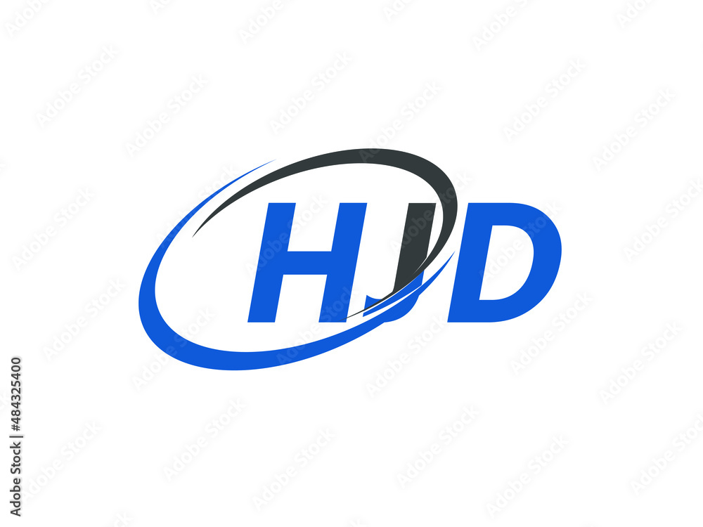 HJD letter creative modern elegant swoosh logo design