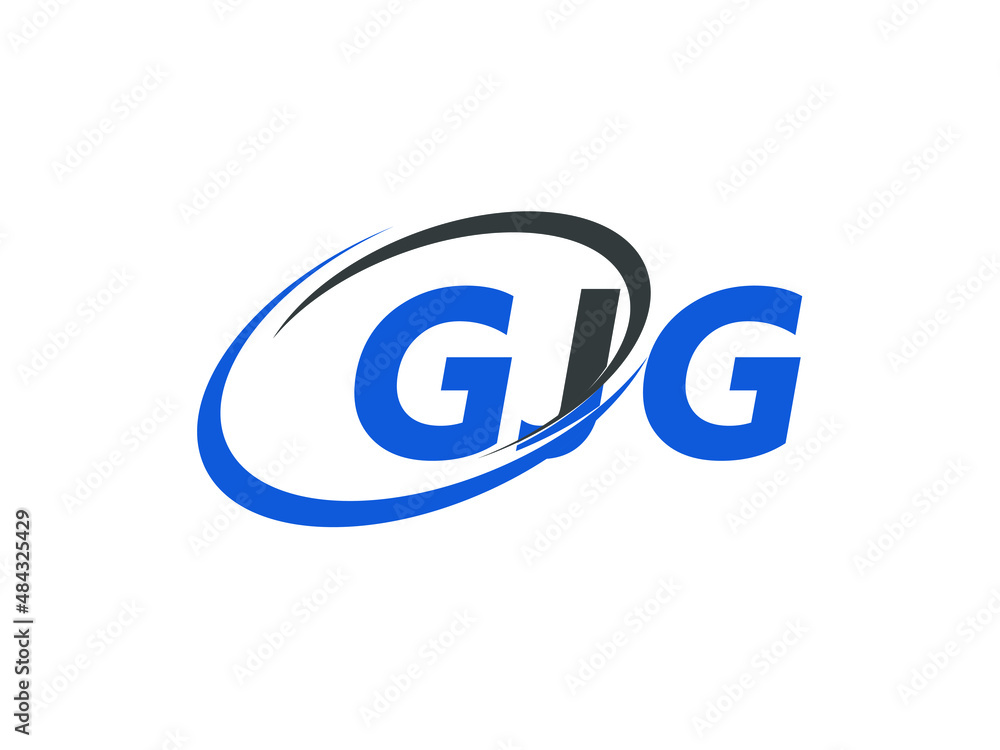 GJG letter creative modern elegant swoosh logo design GJG letter creative modern elegant swoosh logo design