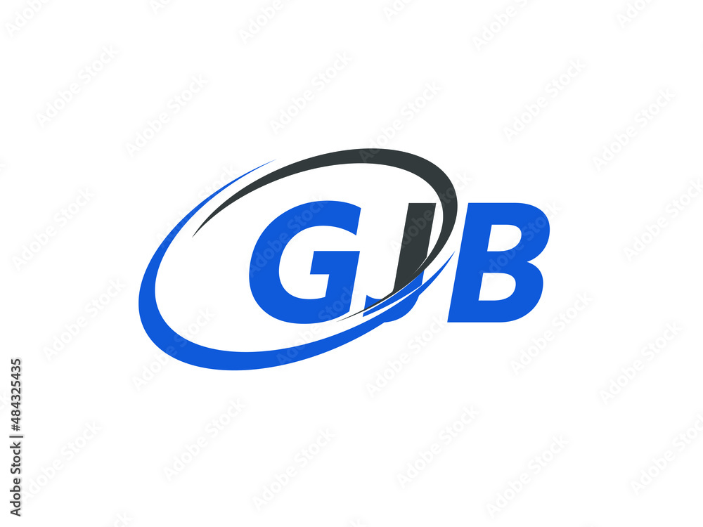 GJB letter creative modern elegant swoosh logo design GJB letter creative modern elegant swoosh logo design