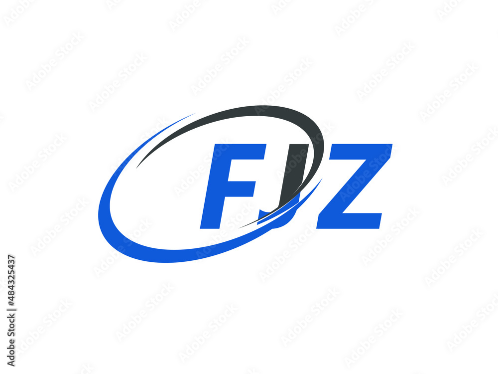 FJZ letter creative modern elegant swoosh logo design FJZ letter creative modern elegant swoosh logo design