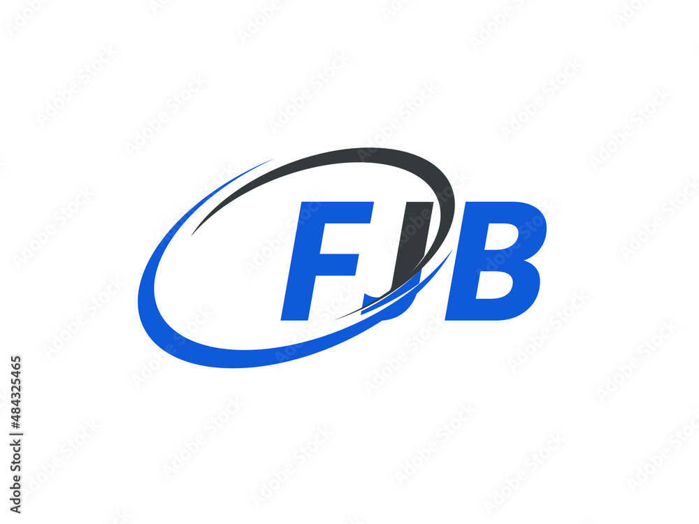 FJB letter creative modern elegant swoosh logo design FJB letter creative modern elegant swoosh logo design