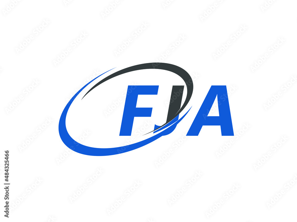 FJA letter creative modern elegant swoosh logo design FJA letter creative modern elegant swoosh logo design