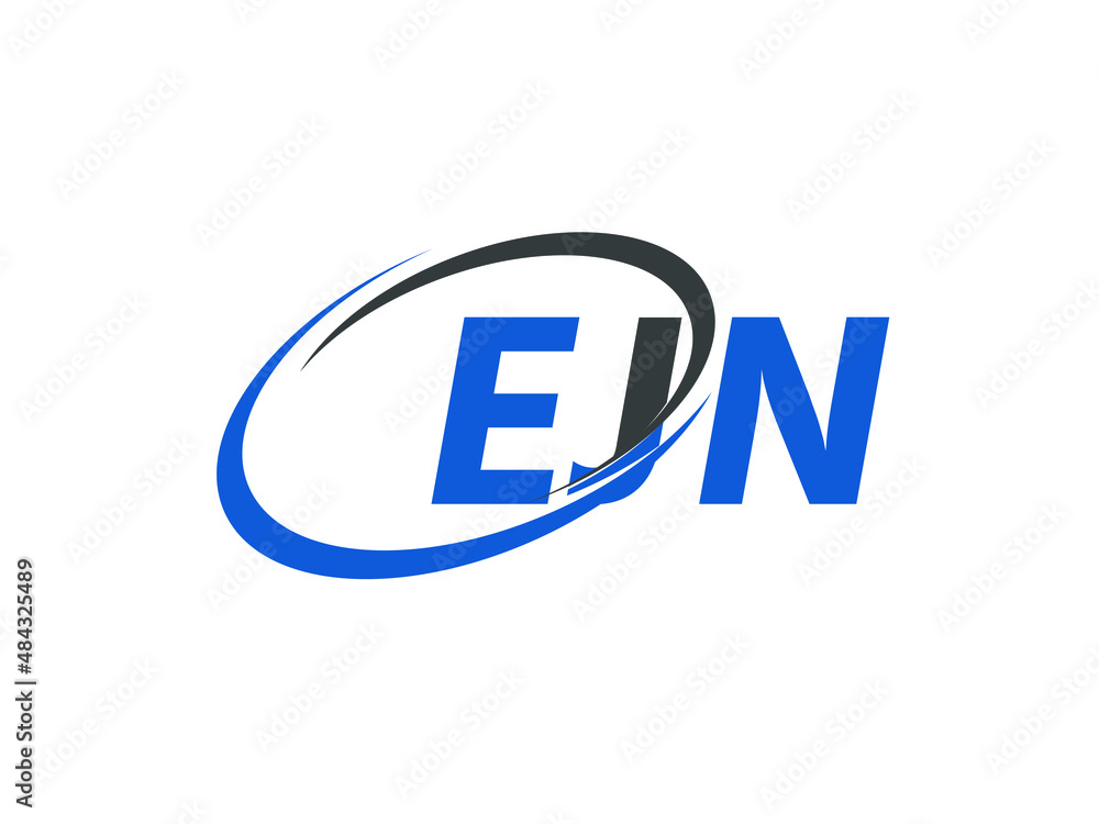 EJN letter creative modern elegant swoosh logo design EJN letter creative modern elegant swoosh logo design