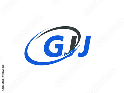 GJJ letter creative modern elegant swoosh logo design