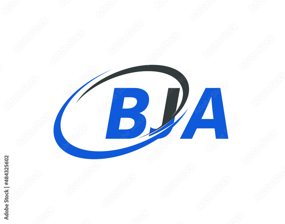 BJA letter creative modern elegant swoosh logo design BJA letter creative modern elegant swoosh logo design