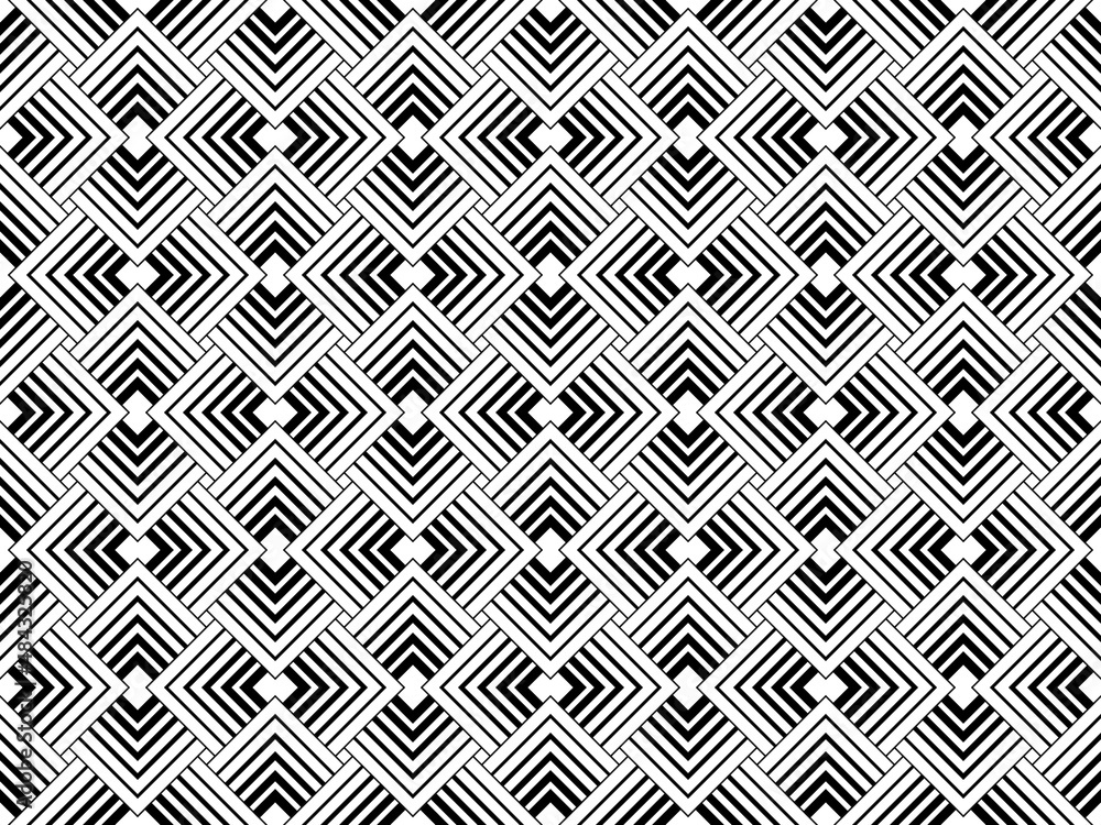 Abstract geometric pattern with stripes, lines. Seamless vector background. White and black ornament. Simple lattice graphic design Abstract geometric pattern with stripes, lines. Seamless vector background. White and black ornament. Simple lattice graphic design