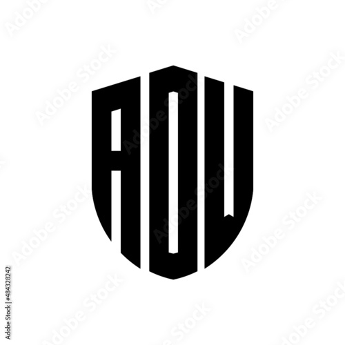 ADW letter logo design. ADW modern letter logo with black background. ADW creative  letter logo. simple and modern letter logo. vector logo modern alphabet font overlap style. Initial letters ADW  photo