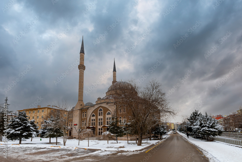 Cemaleddin Aksarayi Mosque view in Aksaray City of Turkey