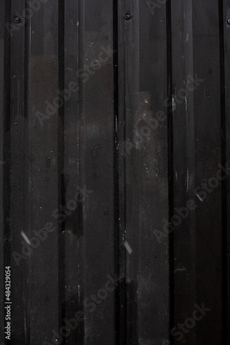 black profiled metal sheet, roof covering