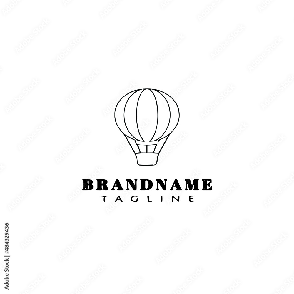 hot air balloon logo template icon vector hot air balloon logo template icon vector