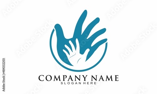 Elegant hand illustration vector logo
