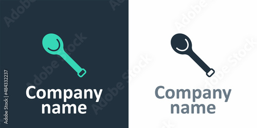 Logotype Sauna ladle icon isolated on white background. Logo design template element. Vector