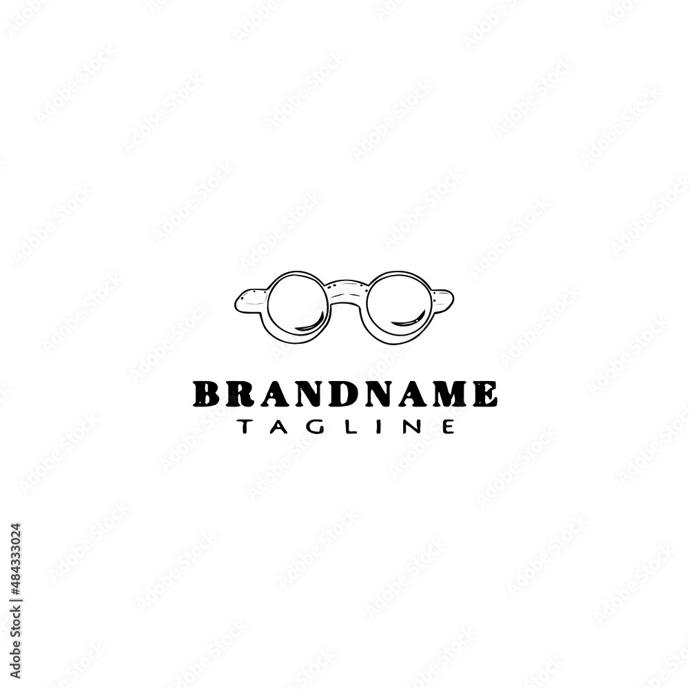 Obraz premium sunglasses logo icon design template black vector illustration