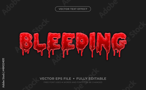 Bleeding Editable Vector Text Effect.