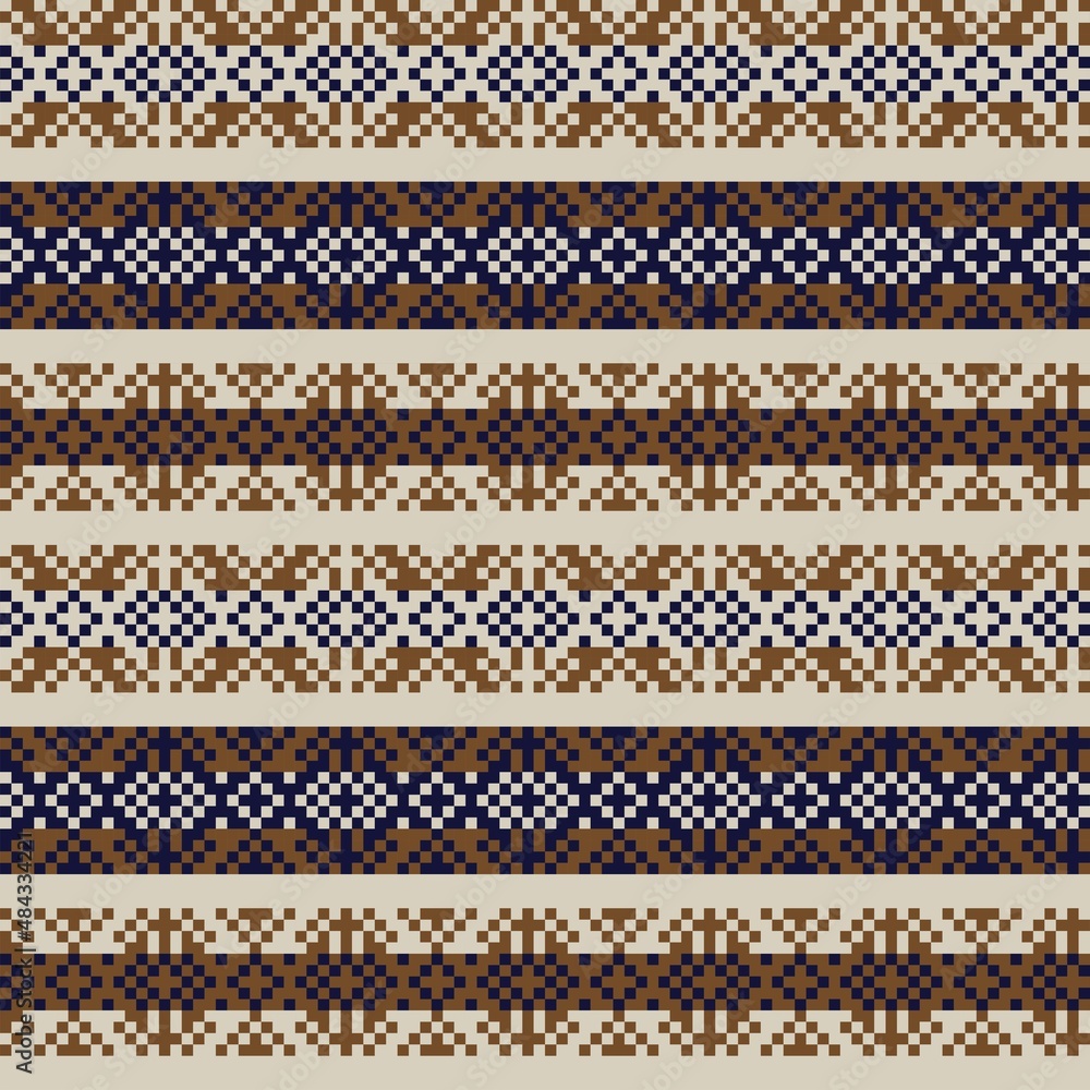 Christmas Fair Isle Seamless Pattern Design Christmas Fair Isle Seamless Pattern Design