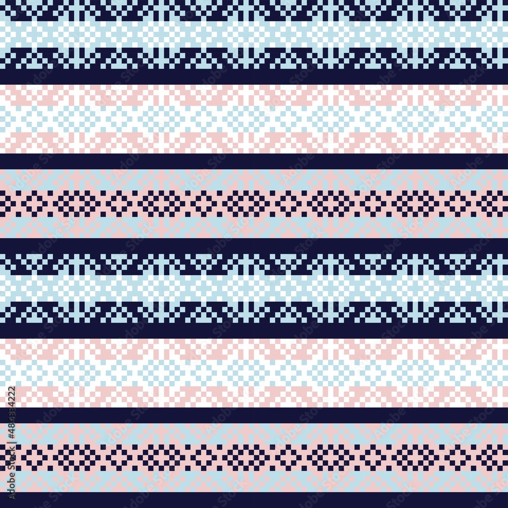 Christmas Fair Isle Seamless Pattern Design Christmas Fair Isle Seamless Pattern Design