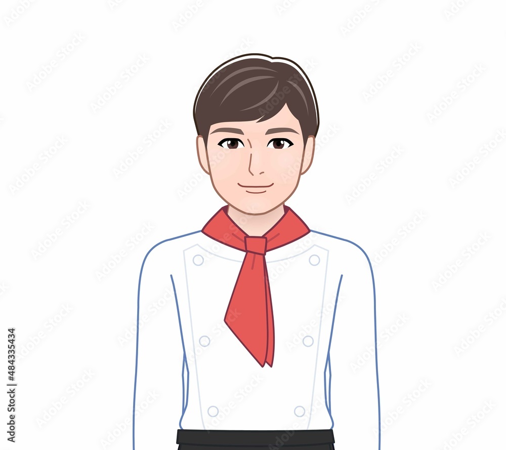 レストランスタッフの男性