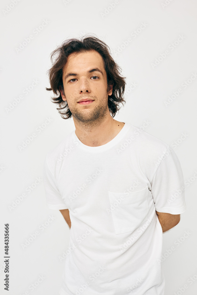 man casual wear posing emotions Lifestyle unaltered man casual wear posing emotions Lifestyle unaltered