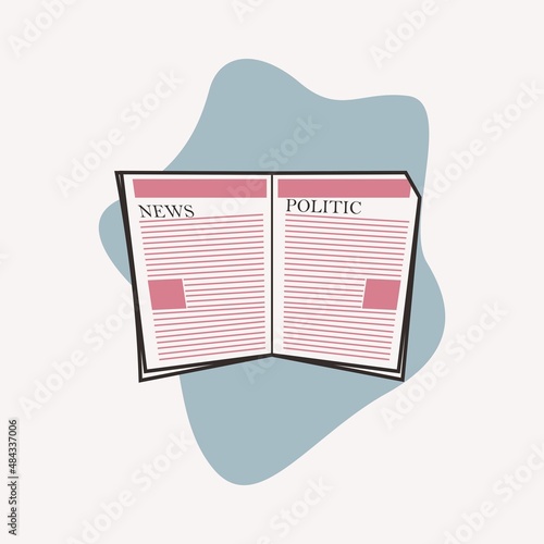 newspaper vector graphic illustration. suitable as a symbol for the purposes of social media content etc