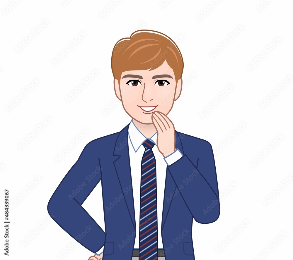 茶色の髪色の男性