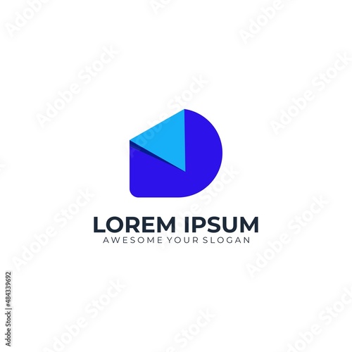 Modern lettering logo D business logo template Free Download Modern lettering logo D business logo template - GFXLoad