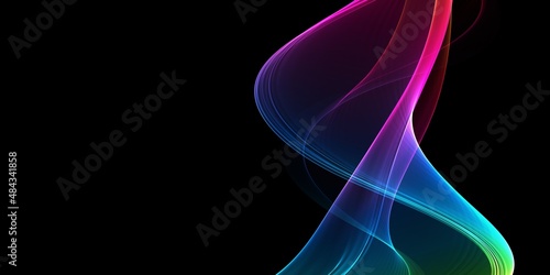 Wave abstract images, color design Abstract colored wave 