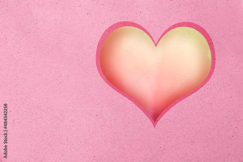 Heart frame with a colored background