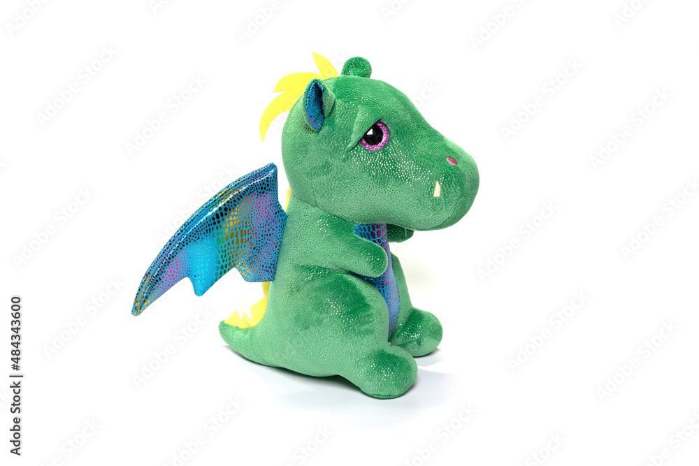 Soft toy dragon isolated on white background. Soft toy dragon isolated on white background.